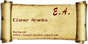 Eisner Aranka névjegykártya